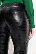 Mary leren look broek, wijde pijp, krokodillenmotief