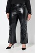 Mary leren look broek, wijde pijp, krokodillenmotief