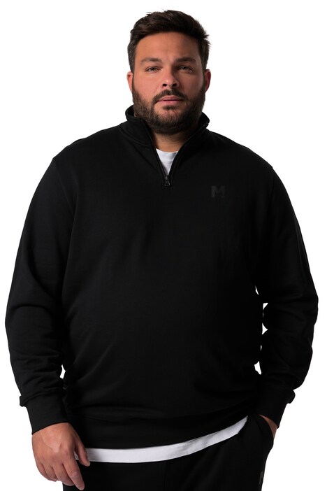 Teplákový troyer Men+, Basic, límec na zip, do 8XL