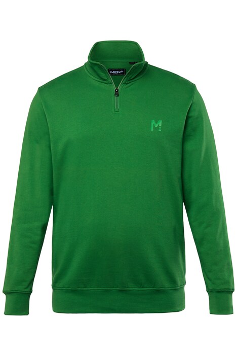 Teplákový troyer Men+, Basic, límec na zip, do 8XL