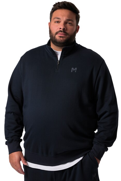 Teplákový troyer Men+, Basic, límec na zip, do 8XL