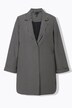 Veste en jacquard, col à revers et fentes sur les côtés, coupe évasée