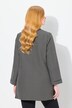 Veste en jacquard, col à revers et fentes sur les côtés, coupe évasée