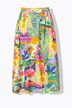 Rok, patchprint, comfortabele tailleband, zakken