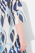 Vestido midi de lyocell, corte en A, cuello de camisa, manga 3/4
