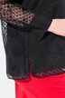 Blouse doublée, imprimé à pois, décolleté en V et manches longues