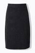 Gebreide rok, slim model, midi-lengte, pepper & salt