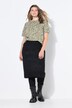 Gebreide rok, slim model, midi-lengte, pepper & salt