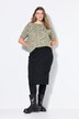 Gebreide rok, slim model, midi-lengte, pepper & salt
