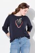 Sweater, frugtmotiv, rund hals, langærmet, økologisk bomuld