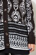 Mixed Pattern Oversized Knit Cardigan