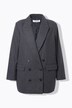 Blazer, diseño holgado, doble capa, solapa