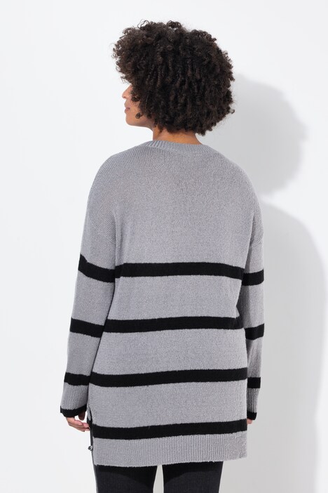 Trui, oversized, strepen, lange mouw