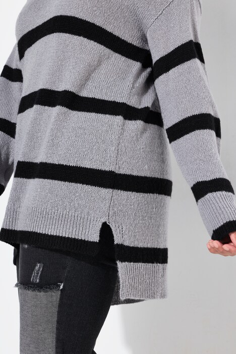 Trui, oversized, strepen, lange mouw