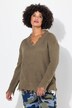 Trui, oversized, franjes, lange mouwen