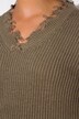 Trui, oversized, franjes, lange mouwen
