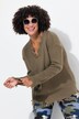 Trui, oversized, franjes, lange mouwen