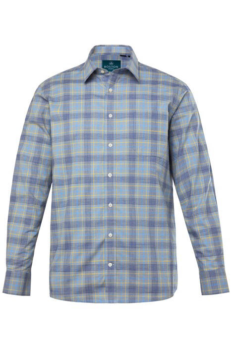 Kostkovaná košile Boston Park, dlouhé rukávy, Kent límeček, Comfort střih, do 8XL