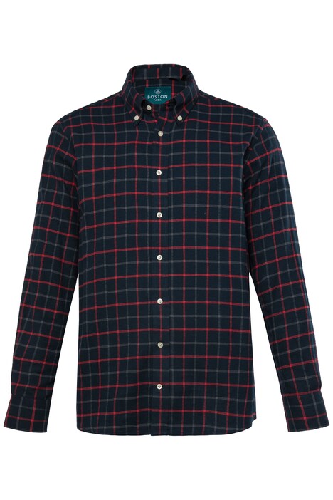 Kostkovaná flanelová košile Boston Park, dlouhé rukávy, Kent límeček, Comfort střih, do 8XL