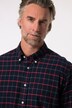 Boston Park ternet flannelskjorte, lange ærmer, buttondown-krave, comfort fit, op til str. 8XL
