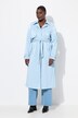 Trenchcoat, metallic effect, A-lijn, overhemdkraag, riem