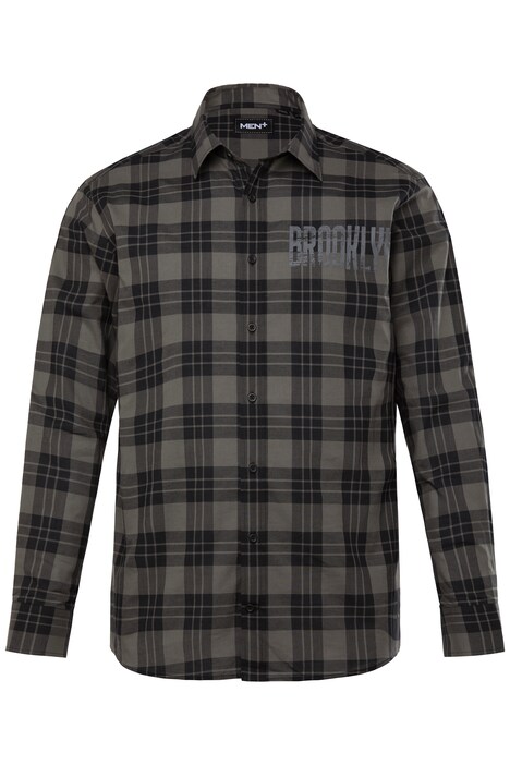 Kostkovaná košile Men+, dlouhé rukávy, Kent límeček, Comfort střih, do 8XL