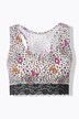 TRUYOU bustier, racerback, luipaardmotief, kant