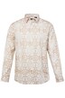 Košile Men+, lněný vzhled, dlouhé rukávy, Kent límeček, Comfort střih, plošný potisk, do 8XL