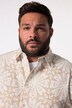 Men+ skjorte i hørlook, lange ærmer, Kent-krave, Comfort Fit, allover-print, op til str. 8 XL