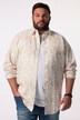 Men+ skjorte i hørlook, lange ærmer, Kent-krave, Comfort Fit, allover-print, op til str. 8 XL