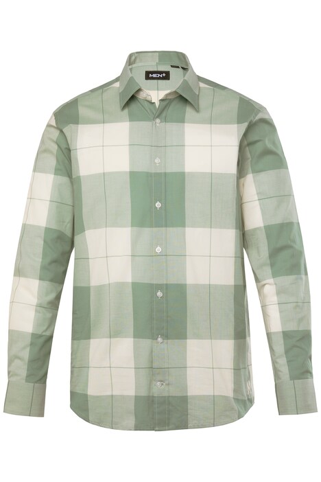 Kostkovaná košile Men+, dlouhé rukávy, Kent límeček, Comfort střih, do 8XL