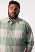 Men+ rutete skjorte, langermet, Kent-krage, comfort fit, opptil 8 XL