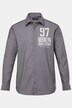 Men+ skjorte, lange ærmer, Kent-krave, print på brystet, comfort fit, op til str. 8XL