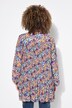 Plisseret bluse, blomster, A-linje, skjortekrave, langærmet