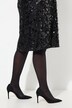 Robe de soirée avec franges et paillettes, manches courtes et décolleté en V