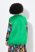 Straight cut vest in neon faux fur with open front