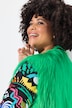 Straight cut vest in neon faux fur with open front
