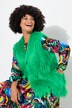 Straight cut vest in neon faux fur with open front