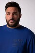 Men+ langærmet T-shirt, mavevenlig pasform, print på brystet, op til str. 8XL