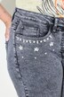 Culotte-jeans, vide ben, 5 lommer, Moon Wash