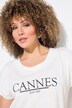 T-shirt oversize à manches courtes, col rond et message imprimé