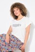 T-shirt oversize à manches courtes, col rond et message imprimé