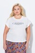 T-shirt oversize à manches courtes, col rond et message imprimé