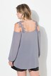 Bluse, Classic pasform, skulderudskæring med blonder
