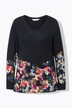 T-shirt coupe Classic Fit, manches longues et motif à fleurs