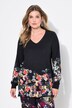 T-shirt coupe Classic Fit, manches longues et motif à fleurs