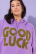 Good Luck Textured Hooded Sweatshirt