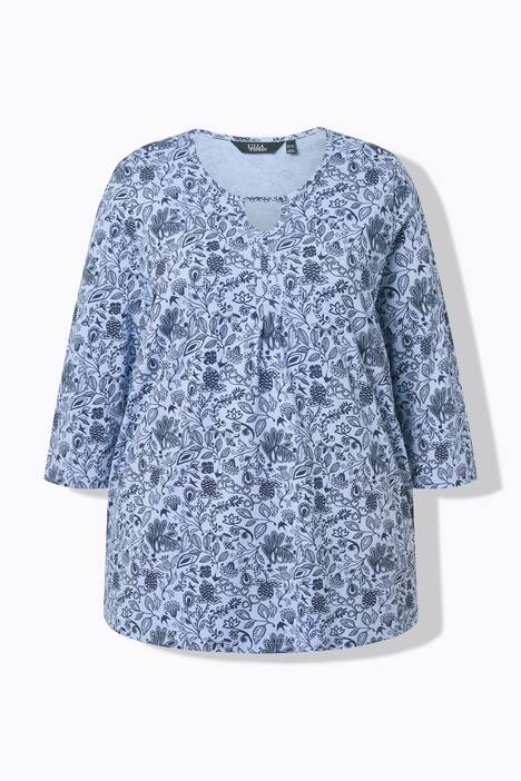 Floral Paisley 3/4 Sleeve Tee