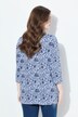 Camisa, flores, forma en A, cuello redondo, mangas 3/4