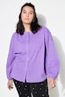Blouse, oversized, structuurstof, lange ballonmouwen